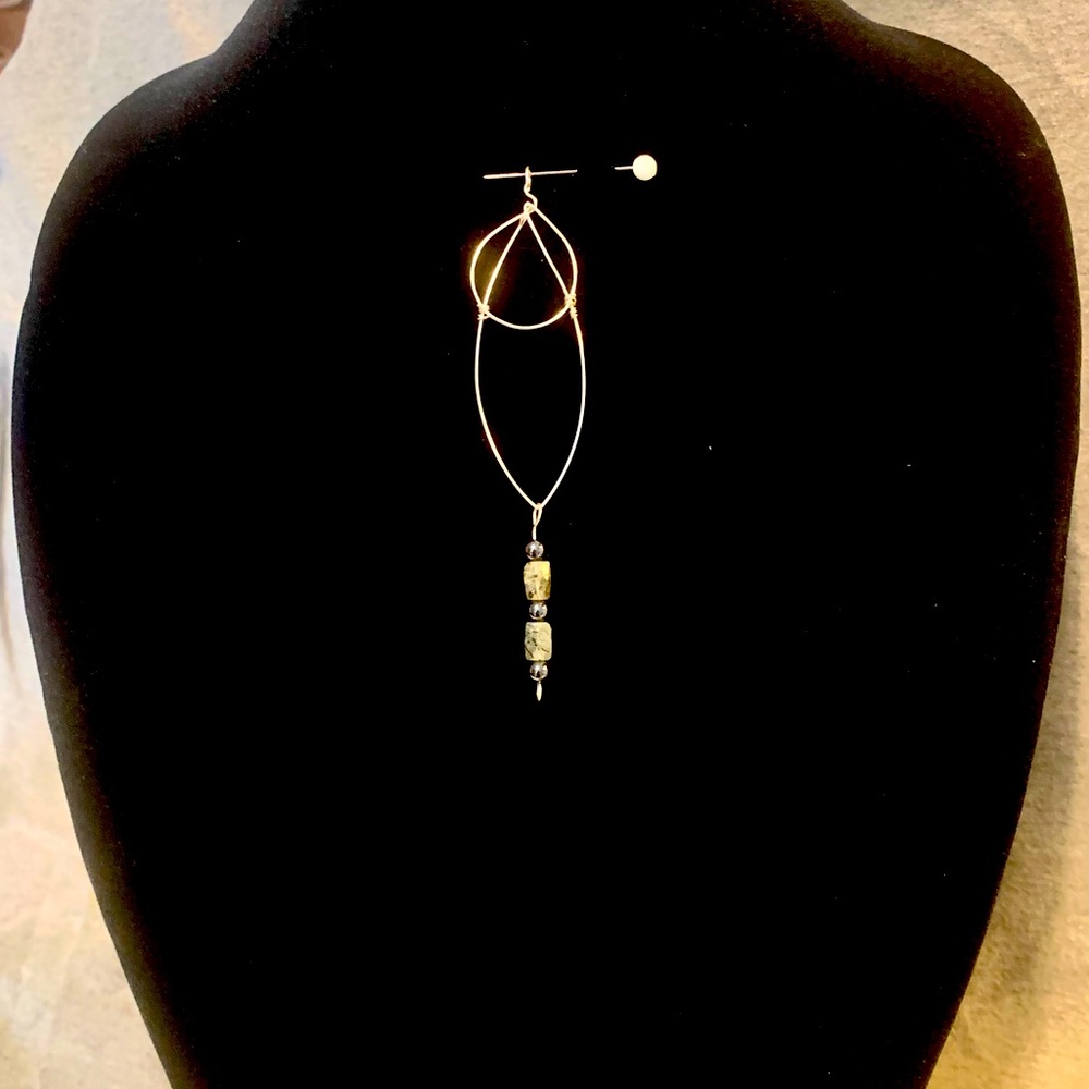 Handmade Sterling Silver Pendant (only, NO Necklace) with Stones & Beads